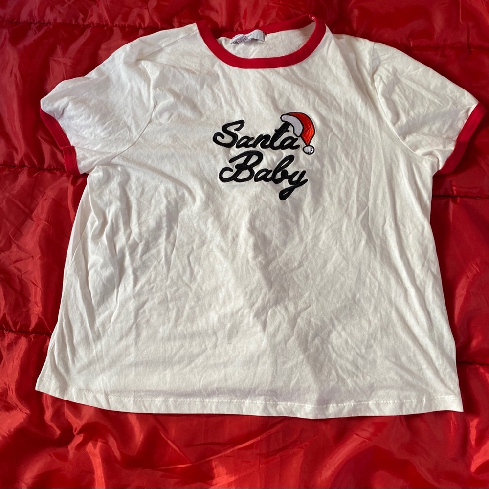 Womens Santa Baby Tee Shirt